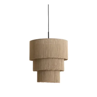 Lustră taupe cu abajur textil ø 10 cm Malaika – Light & Living