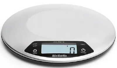Cântar de bucătărie Brabantia - Profile Matt Steel, 5 kg, gri