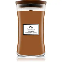 Woodwick Santal Myrrh lumânare parfumată cu fitil din lemn 610 g