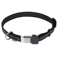 Zgarda nailon Sprenger neon reflectorizanta - 40 - 55 cm - Negru