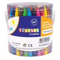 Set de creioane colorate cerate, 100 bucati, non-toxice, Playbox
