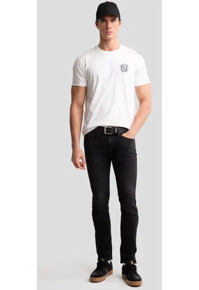 Tricou cu detaliu logo brodat Reager