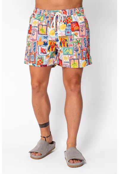 Pantaloni scurti de baie Postage Color 22441 - Multicolor