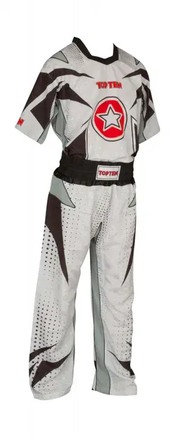 Uniformă Kickboxing „Future”, aprobat WAKO, Top Ten, alb-negru, 130CM