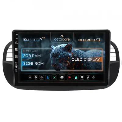Navigatie Fiat 500 (2007-2014), Android, P-Octacore 2GB RAM + 32GB ROM, 9 Inch - AD-BGP9002+AD-BGRKIT362V3