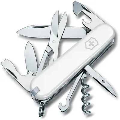 Cuțit de buzunar elvețian Victorinox - Climber, 14 funcții, alb