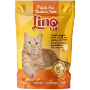 Set 24 buc x 85 gr Hrana umeda pentru pisici Lino Cat cu pui in sos