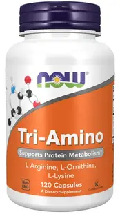 Tri-Amino L-Arginine L-Ornithine L-Lysine, 120 capsule, Now