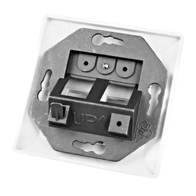 Priză pt. 2 module TOOLLESS LINE,80x80mm,înclinat,RAL1013