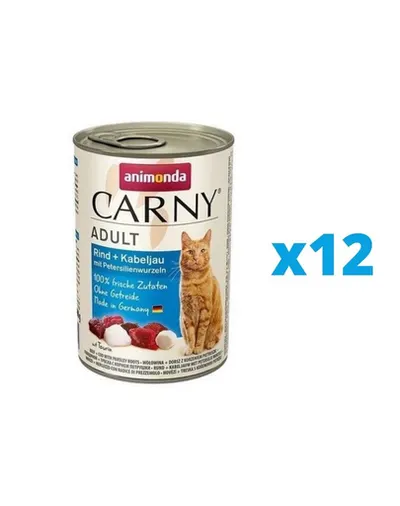 ANIMONDA Carny vita, cod, pastarnac pachete hrana umeda pisica 12 x 400 g