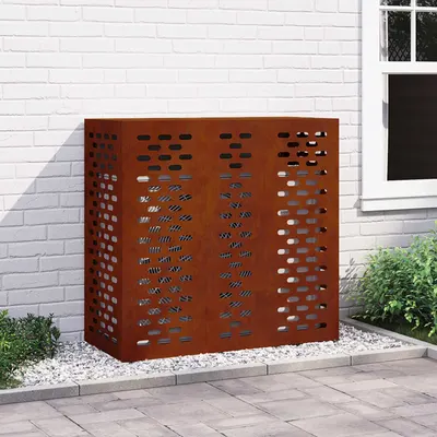 vidaXL Husă pentru aer condiționat Ruginit 110 x 50 x 105 cm