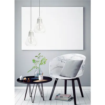 Lampa suspendata MARMOL Sticla clara & Alb Marble Negru & Alb Fabric Wire E27 1x40W IP20 Fara bec