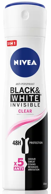 Nivea Spray deodorant Black & White, Clear, 150 ml