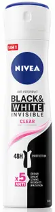 Nivea Spray deodorant Black & White, Clear, 150 ml