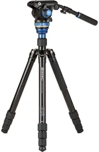 Trepied video Benro - A3883 Travel Angel Aero AL + S6Pro, 34-184 cm, negru