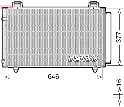 Condensator climatizare (cu uscator) potrivit TOYOTA COROLLA, COROLLA VERSO 1.4-2.0D 08.01-03.08