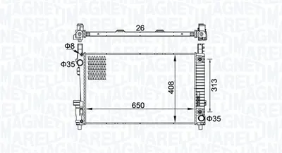 Radiator racire motor potrivit MERCEDES A (W169), B SPORTS TOURER (W245), B SPORTS TOURER (W246, W242) 1.5-Electric