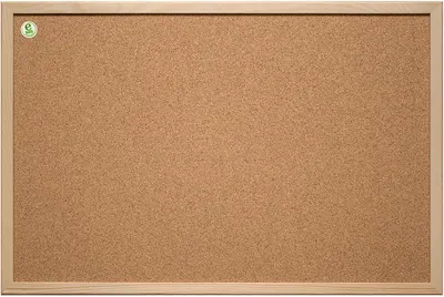 Placă de plută cu ramă din lemn 2x3 - 90 x 120 cm