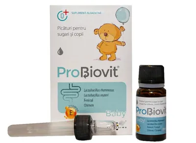 ProBiovit Baby Picaturi cu probiotice pentru copii, 10ml, Apipharma
