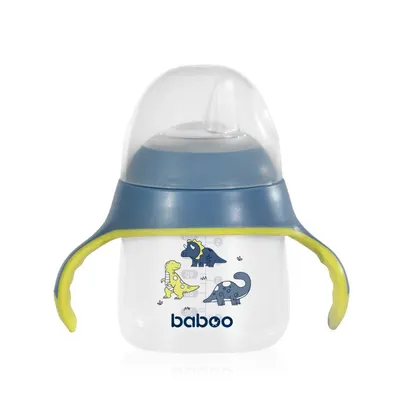 Cana Baboo cu tetina din silicon blue Haze 150 ml, 6 luni+