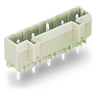 THT male header; 1.0 x 1.0 mm solder pin; straight; 100% protected against mismating; Pin spacing 7.5 mm; 10-pole; light gray