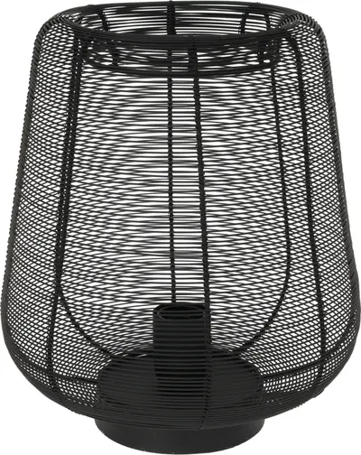 Lampă de masă H&S - 29 x 33 cm, E27, 40 W, metal/negru