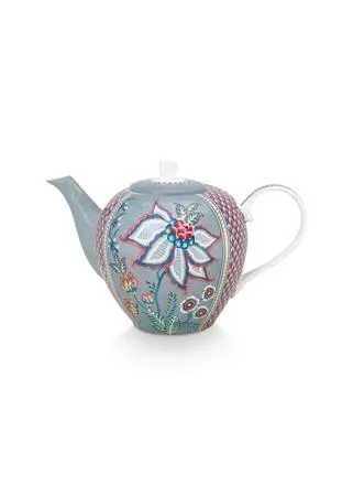 Ceainic din porțelan, Pip Studio, Light Blue, 1.6l, colecția Flower Festival