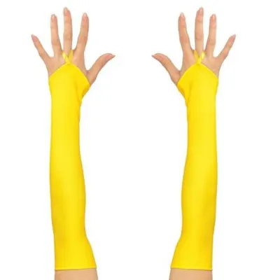 Manusi neon galben fara degete