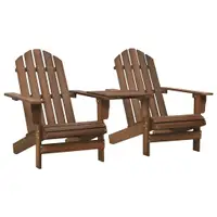 Gossi scaune de gradina adirondack & masa ceai, maro, lemn masiv brad