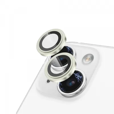 Folie de protectie Camera Spate Lito S+ pentru Apple iPhone 15 Plus / 15, Sticla Securizata, Galbena