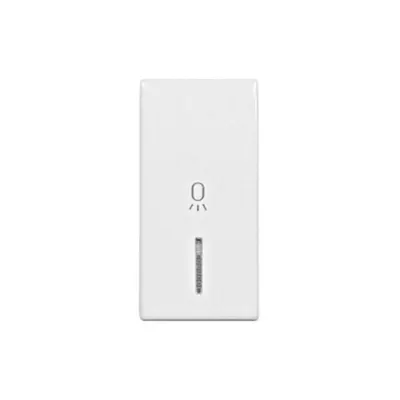 Clapetă cu indicator transparent, cu simbol LAMPĂ, 1M, alb