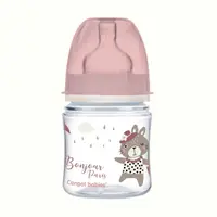 CANPOL Biberon Anticolici Gat Larg x120ml Roz 35/231