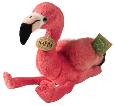 Jucărie de pluș Rappa Eco Friends - Flamingo, 23 cm