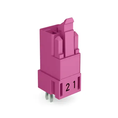 Plug for PCBs; straight; 2-pole; Cod. B