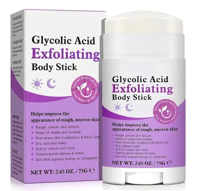 Stick Exfoliant pentru Corp cu Acid Glicolic, Fara Clatire, 75g