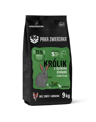 PAKA ZWIERZAKA Seventh Heaven Hrana pentru catei, cu iepure si plante salbatice 9 kg