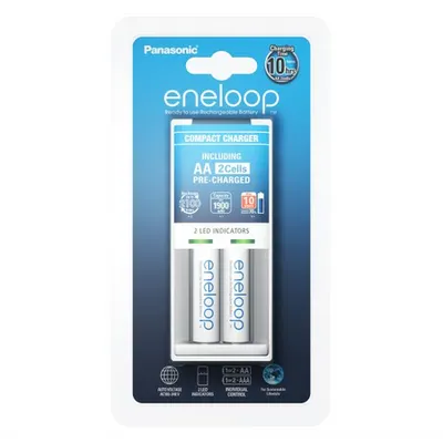 Incarcator Eneloop BASIC, include 2 x AA R6 1900mAh, K-KJ50MCC20E