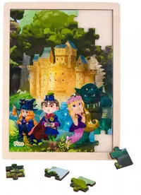 Puzzle din lemn de 48 piese Pino Povesti - Castel