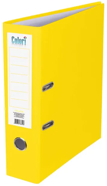 Biblioraft Colori - 8 cm, galben, fără cant metalic