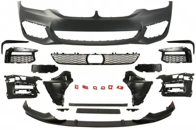 Bara (Fata, cu indoiala; cu montare radar, M PERFORMANCE, cu grilaje, cu gauri pentru lampa de ceata, grunduit) potrivit BMW 5 (G30, F90), 5 (G31) 02.17