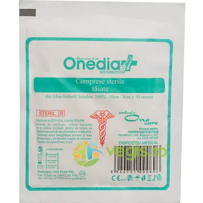Comprese Sterile Taiate One Care 10cm/8cm x 50buc