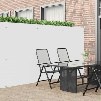 vidaXL Gard de grădină cu două fețe, alb, 1,8x3 m, PVC