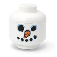 Cutie de depozitare pentru copii albă din plastic ø 24x27 cm Head Snowman L – LEGO®