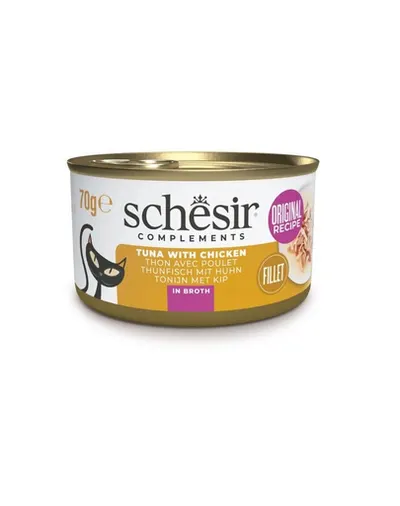SCHESIR Ton cu pui in sos pentru pisici 70 g