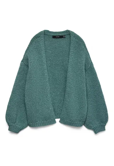 Cardigan dama - supradimensionat - verde - poliester