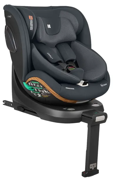 Scaun auto KikkaBoo - i-Twist, 360°, cu IsoFix, i-Size, 40-150 cm, Gri 2026