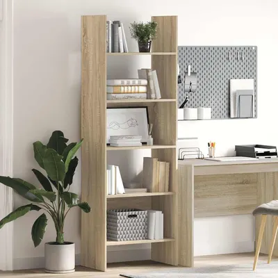 vidaXL Bibliotecă, stejar sonoma, 60x35x180 cm, lemn prelucrat