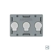 Modul intrerupator triplu cap scara / cruce cu touch Livolo standard Italian