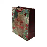 Pungă cadou Crăciun SDE L MERRY XMAS RUSTIC