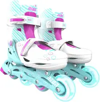 Role pentru copii 2 în 1 Yvolution - Neon Combo Skates, mărimea 34-37, albastru-verde și roz
